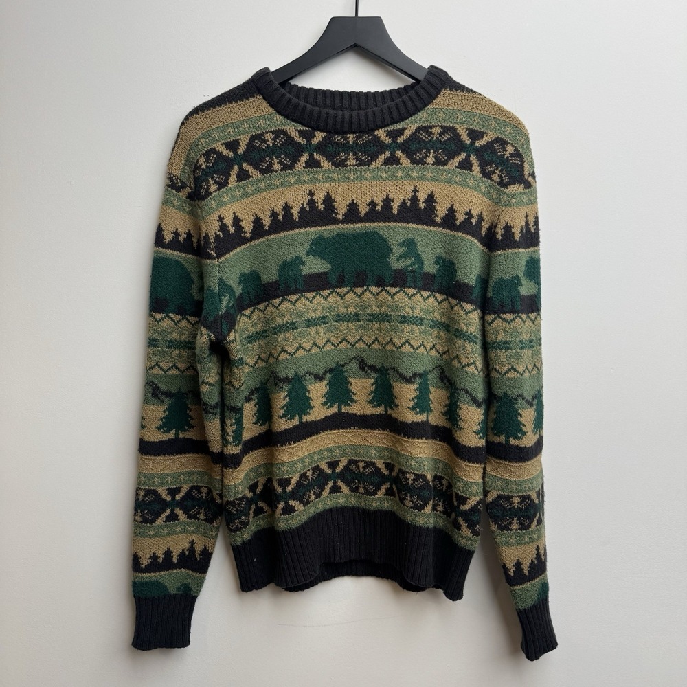 Cotton On Sweater Medium Fair Isle Holiday Men's Multicolor Cozy Long Sleeves